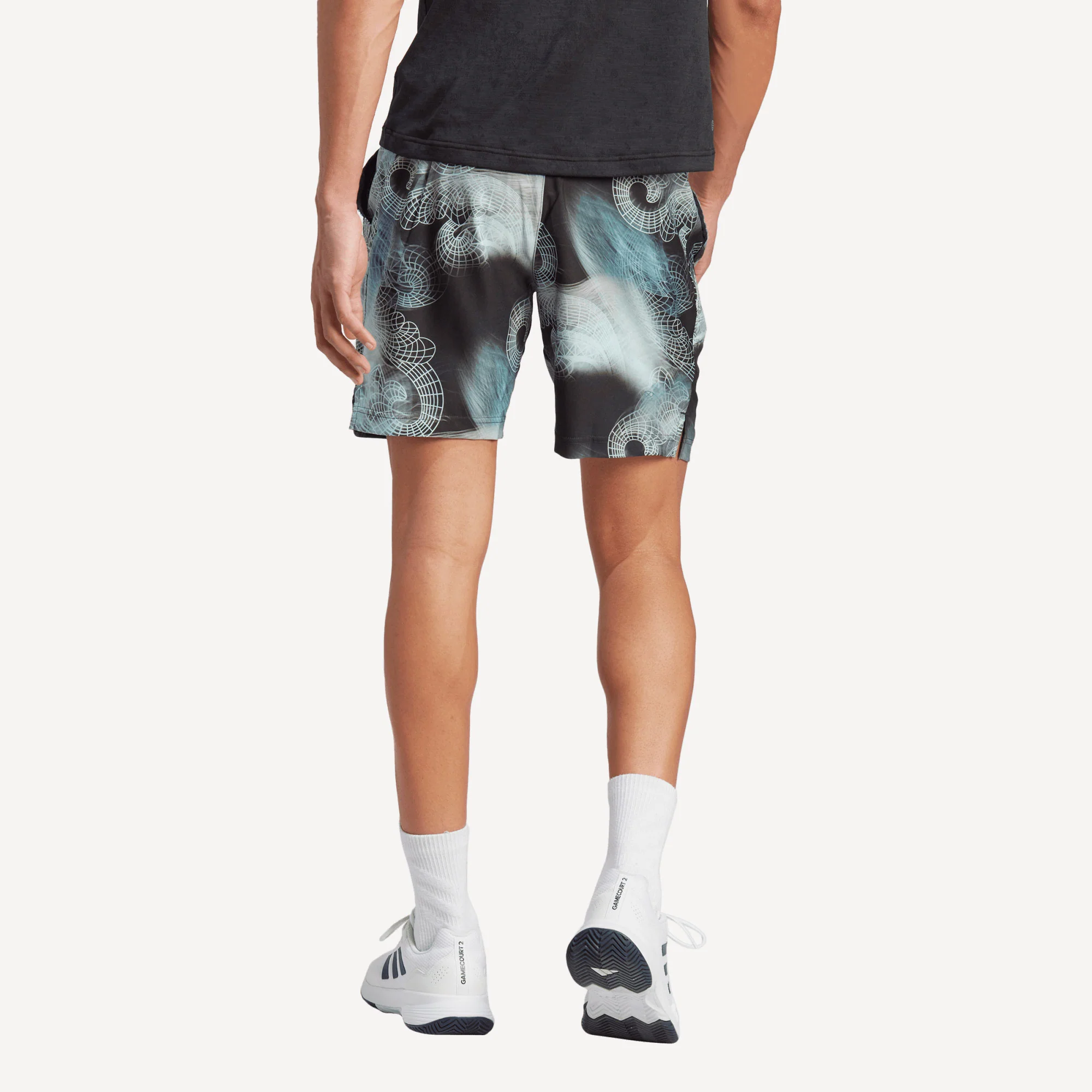 adidas Ergo London Pro Men's Printed Tennis Shorts - Image 2