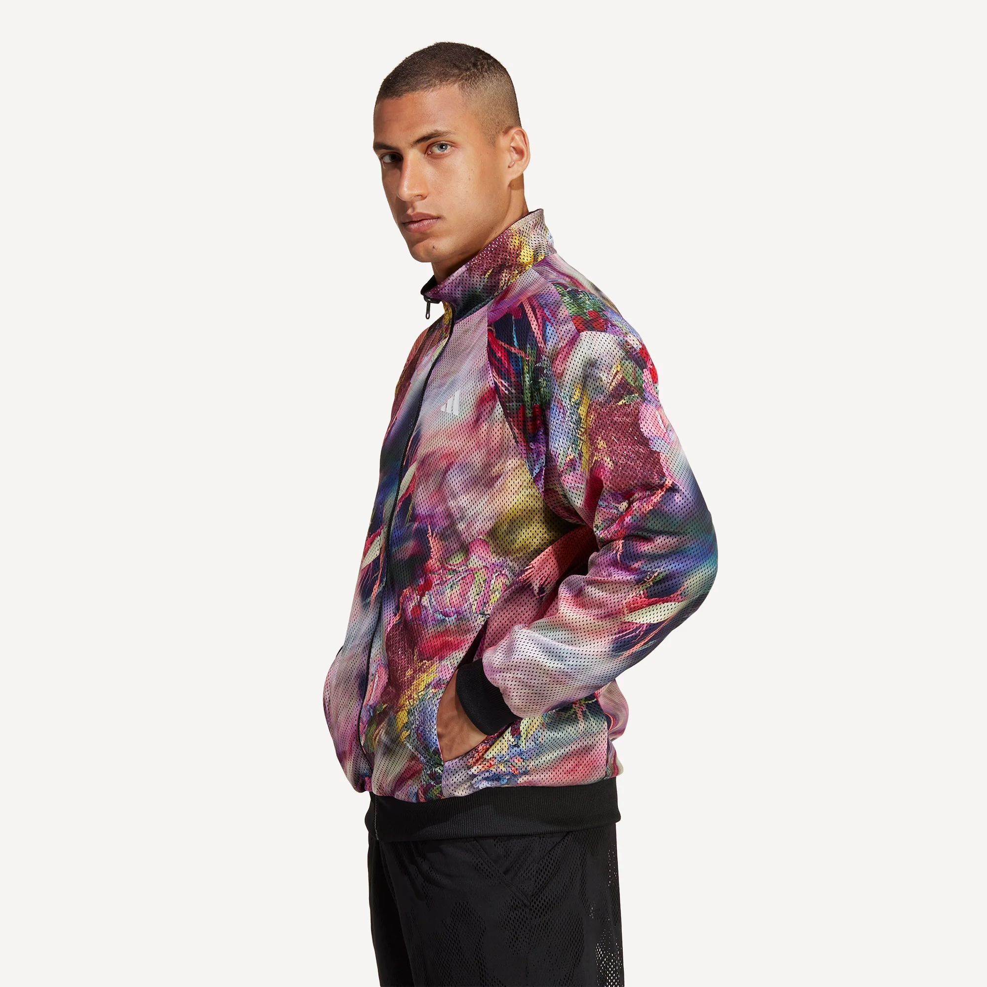 adidas Melbourne Men's Reversible Stretch Woven Tennis Jacket - Image 3