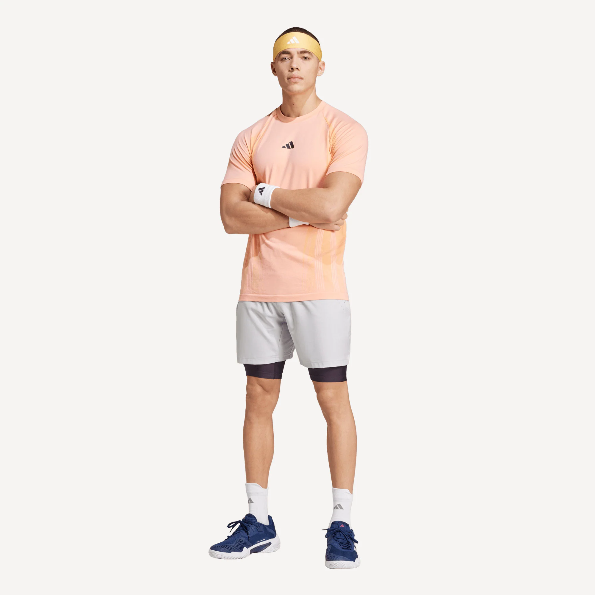 adidas Pro Men's Tennis Shorts and Inner Shorts Set - Image 4