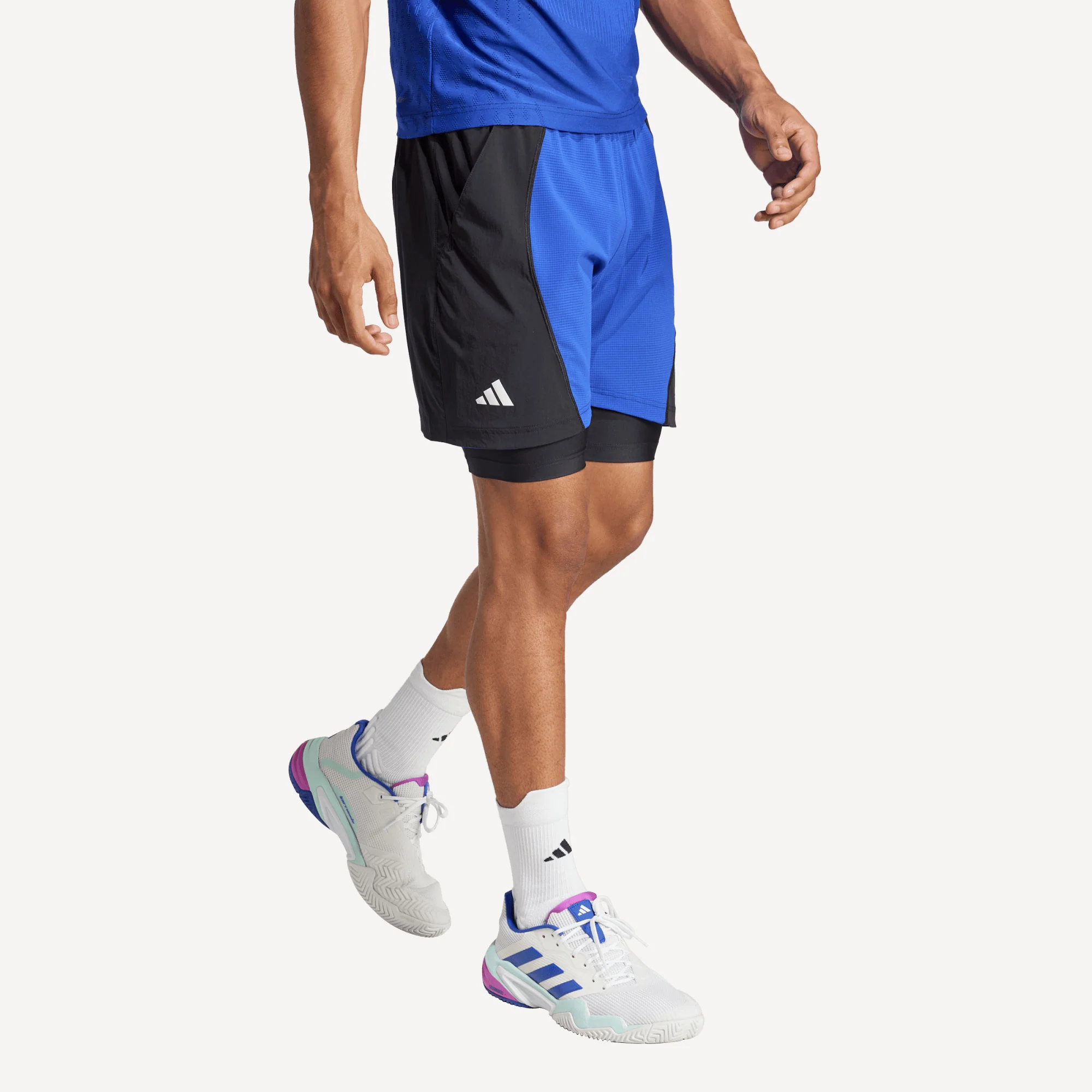 adidas Pro New York Men's Tennis Shorts and Inner Shorts Set - Image 3