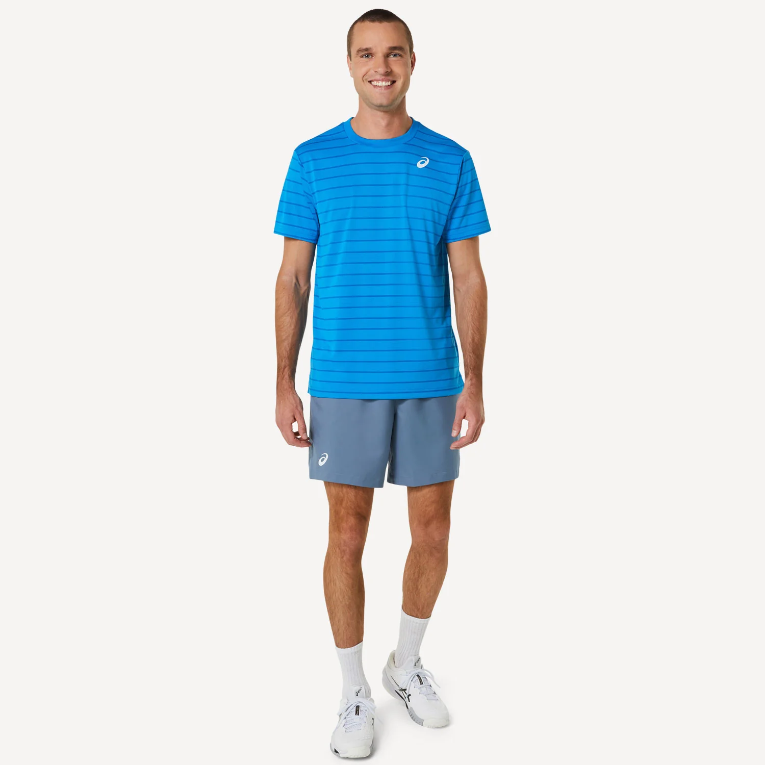 ASICS Court Men's Striped Tennis Shirt - Image 5
