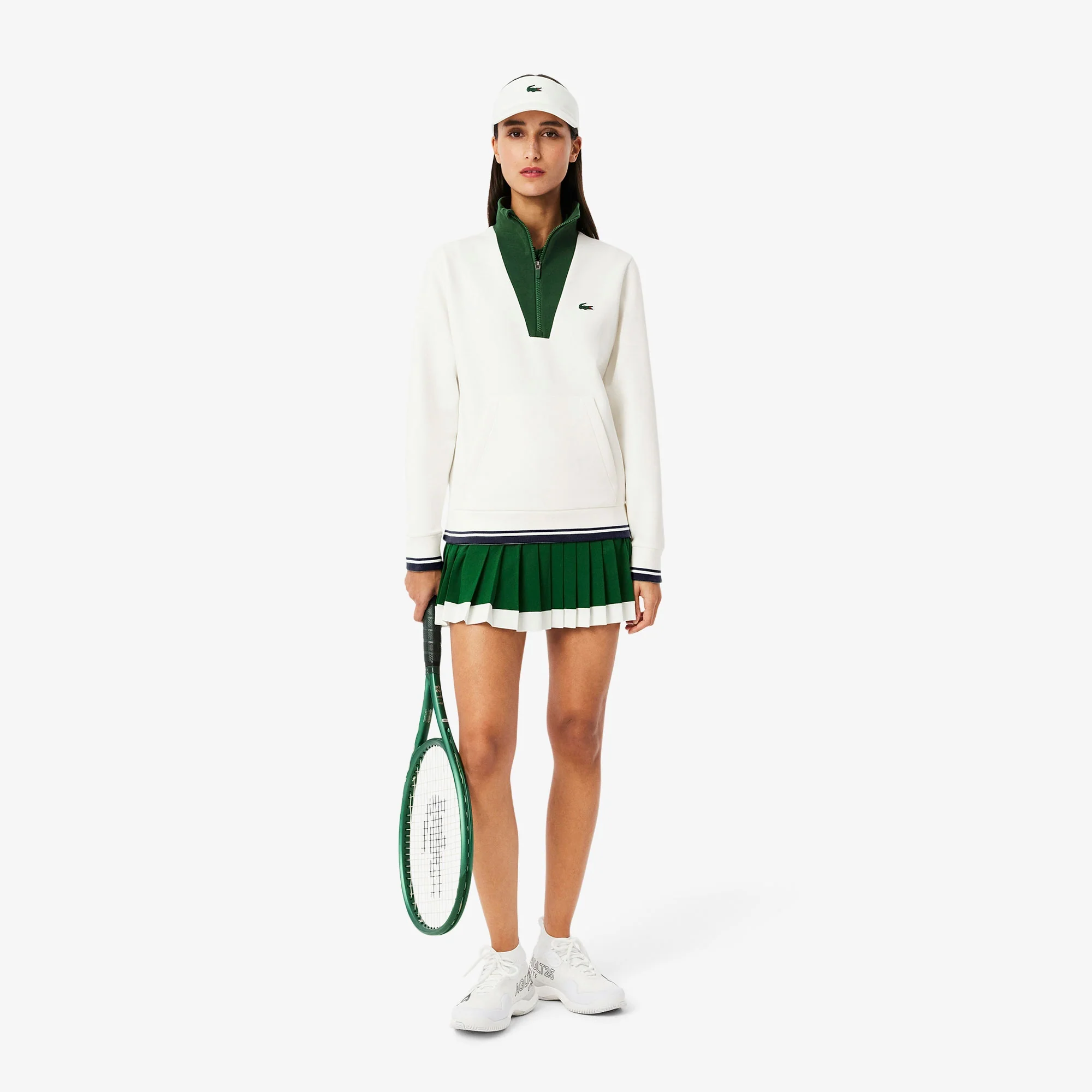 Lacoste Heritage Women's Quarter Zip Tennis Top - Image 4