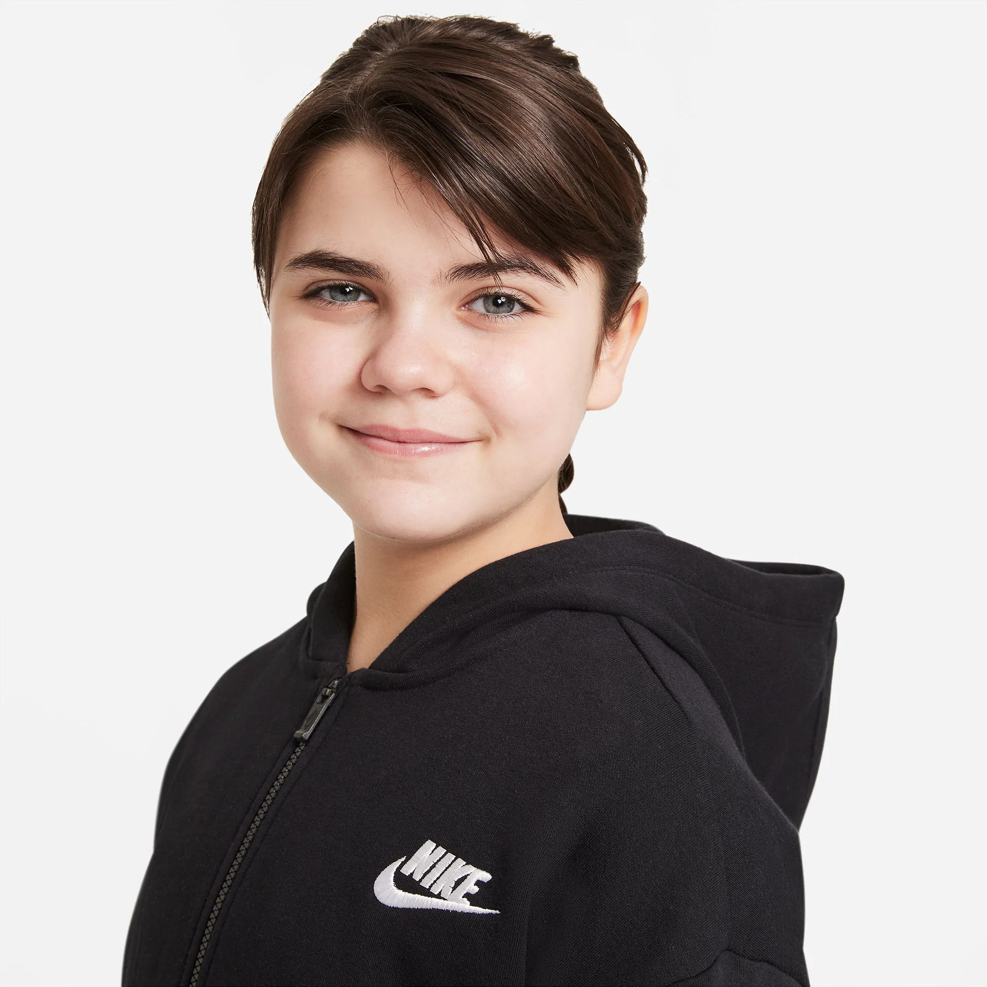 Nike Club Girls' Fleece Full-Zip Hoodie - Image 3