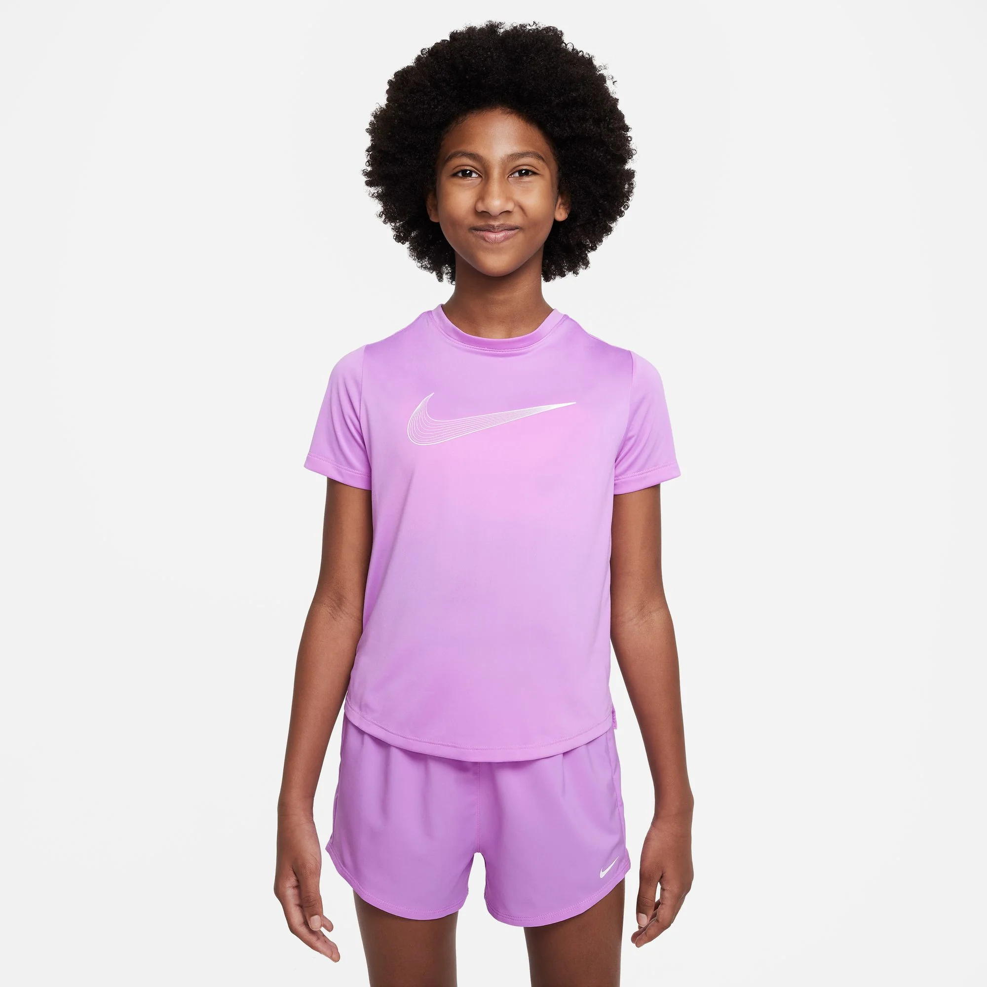 Nike Dri-FIT One Swoosh Girls' Short Sleeve Top