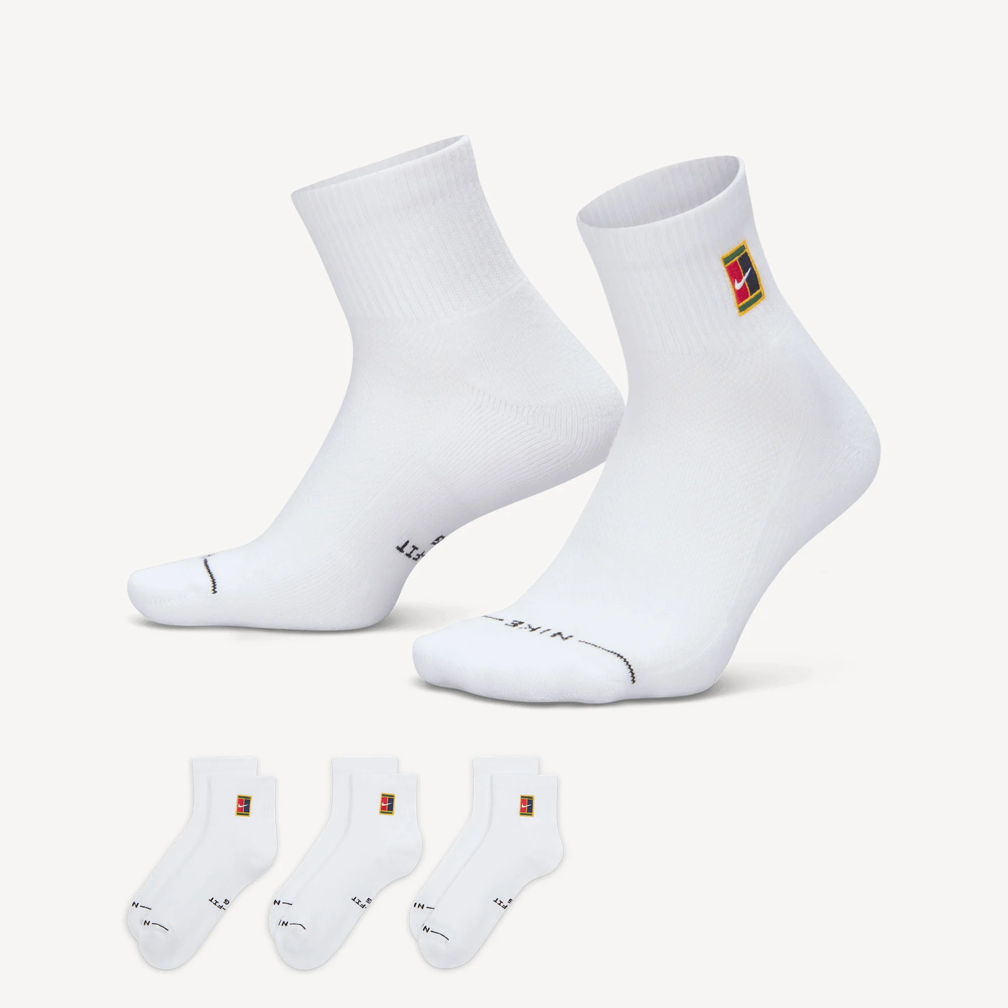 NikeCourt Everyday Elevated Tennis Ankle Socks (3 Pairs)