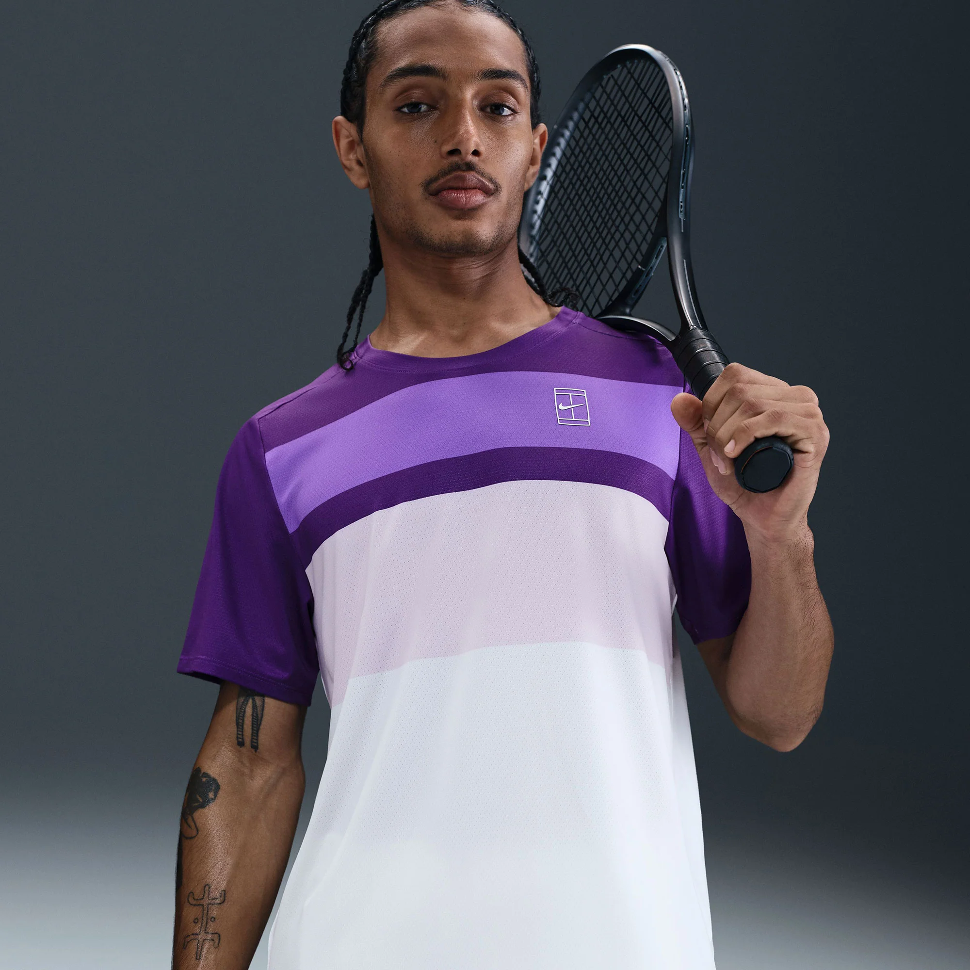 NikeCourt Advantage Men's Dri-FIT Printed Tennis Shirt
