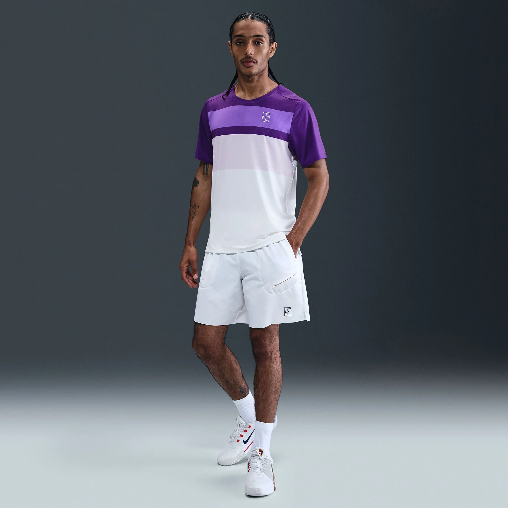 NikeCourt Advantage Men's Dri-FIT Printed Tennis Shirt - Image 4