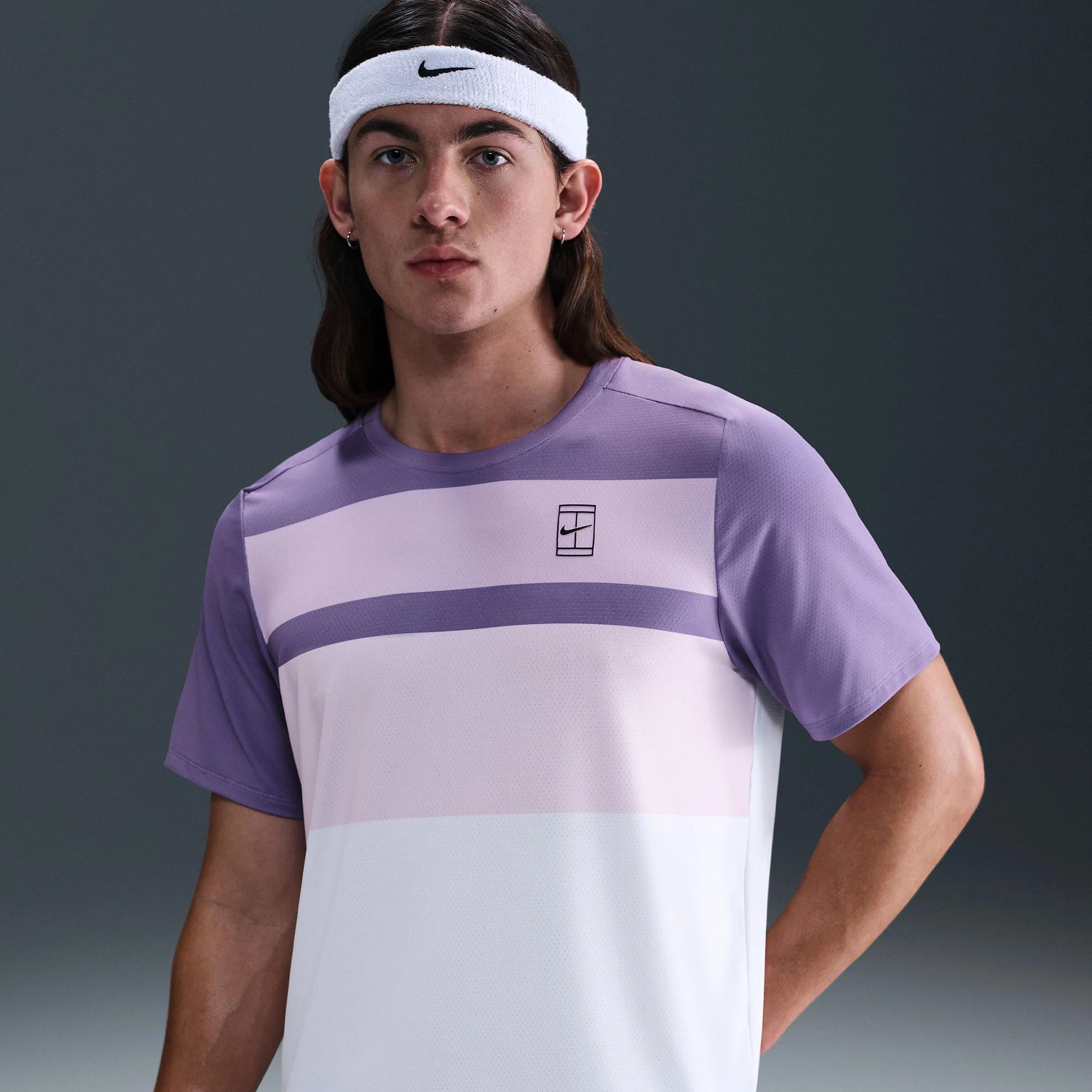NikeCourt Advantage Men's Dri-FIT Printed Tennis Shirt