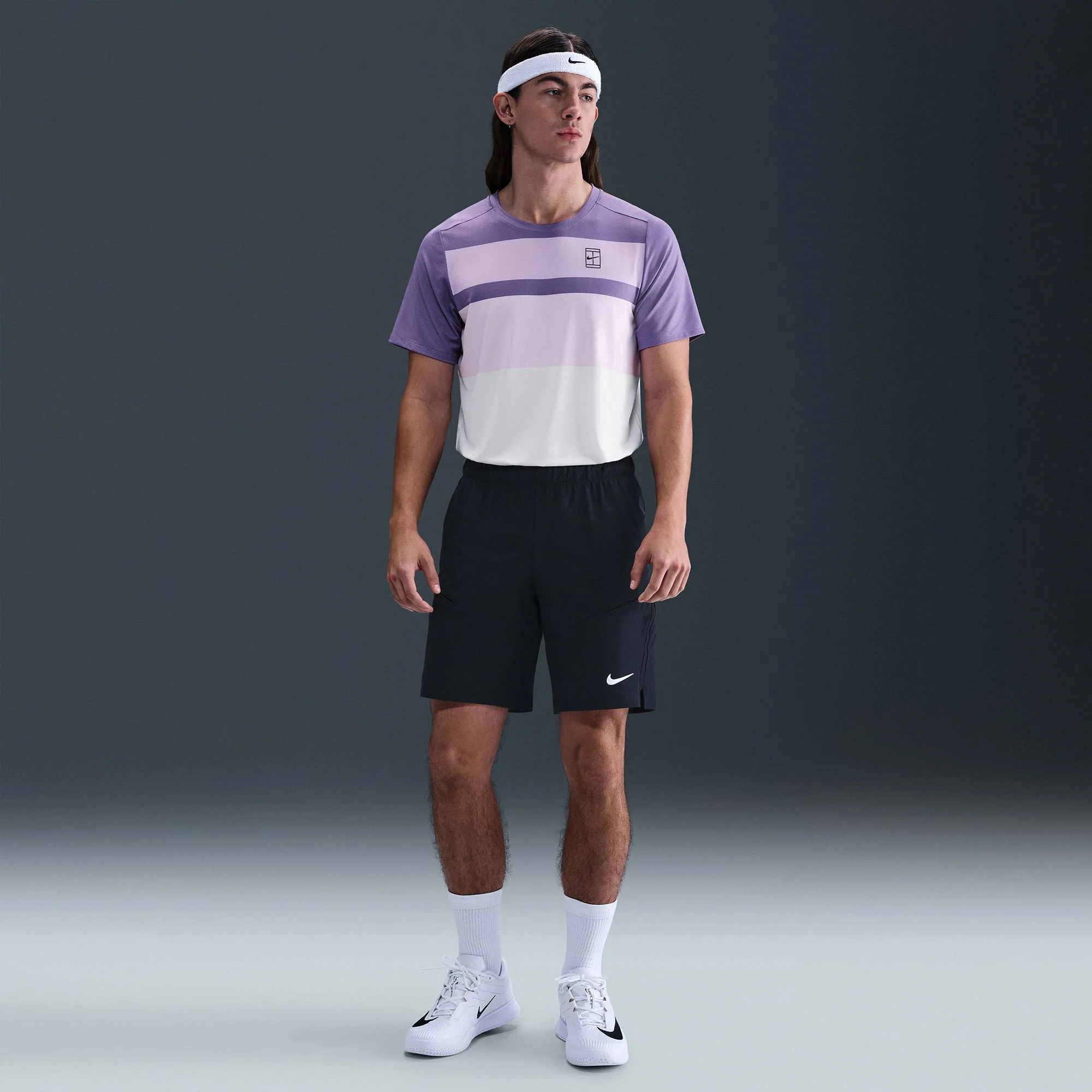 NikeCourt Advantage Men's Dri-FIT Printed Tennis Shirt - Image 4