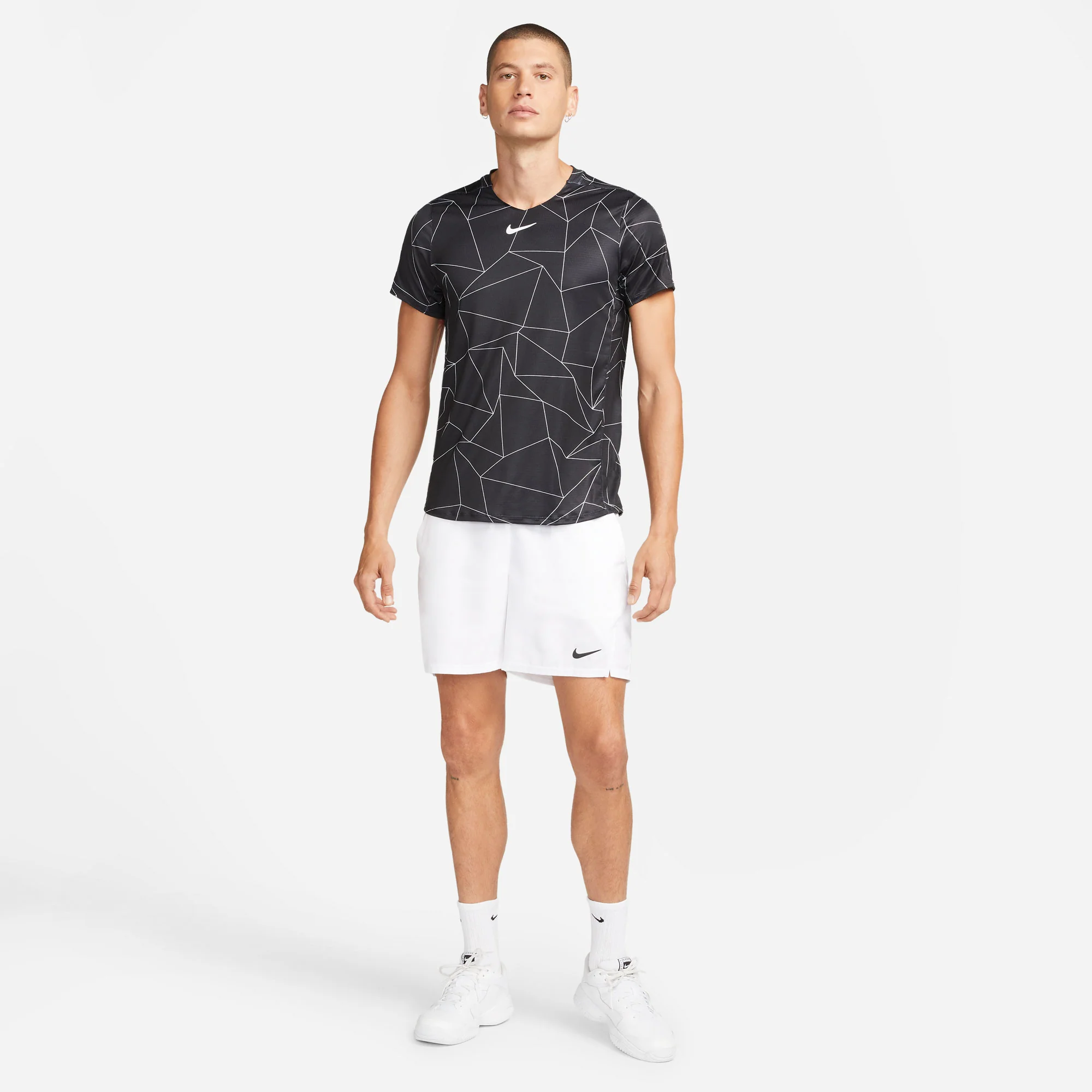 NikeCourt Dri-FIT Advantage Men's Printed Tennis Shirt - Image 3